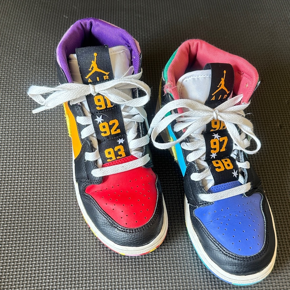 Jordan Kids Sneakers Red Blue Black Purple